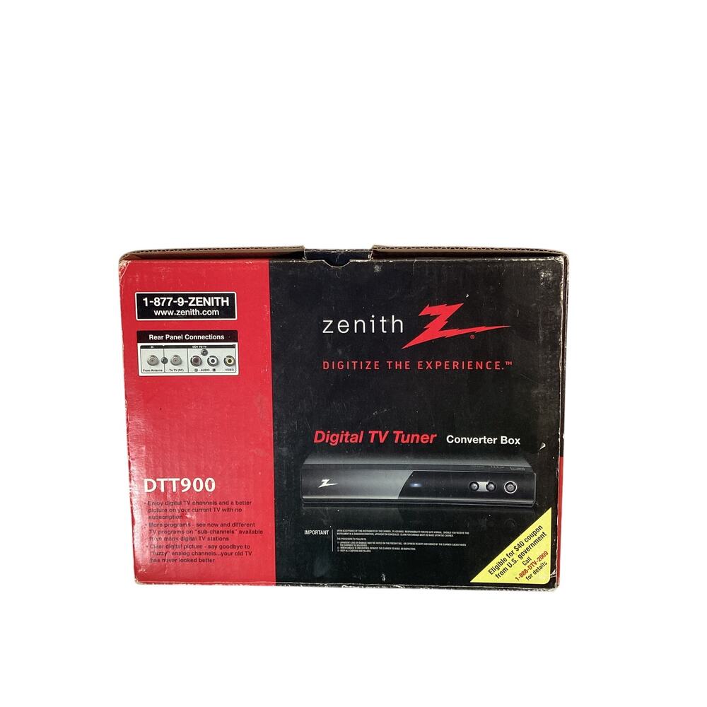 Zenith DTT900 Dtv Digital to Analog Converter Receiver SDTV TV Tuner